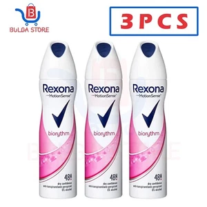 3x 150ML Rexona Biorythm Deodorant Spray For Women 48h Skin body care - Picture 1 of 3