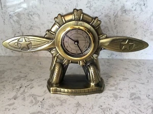 1985 Sarsaparilla #555 Kaminuhr 40er Ära stilisiert Flugzeug Luftfahrt *FUNKTIONIERT* - Bild 1 von 12