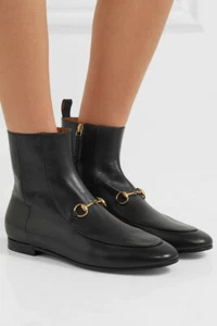 GUCCI ICONIC NEW JORDAAN SIGNATURE GOLD HORSEBIT ANKLE BOOTS EU 39 I LOVE SHOES - Picture 1 of 9