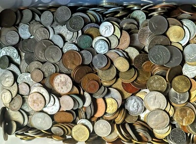 LARGE LOT / RANDOM COIN / JOB LOT PRE-DECIMAL PRE-EURO AND WORLD COIN - Image 1 of 4