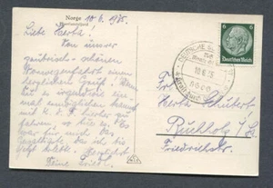 German Reich WW II : Rare postal card from 1935 cruise - ship cancel Monte Oliva - Picture 1 of 2