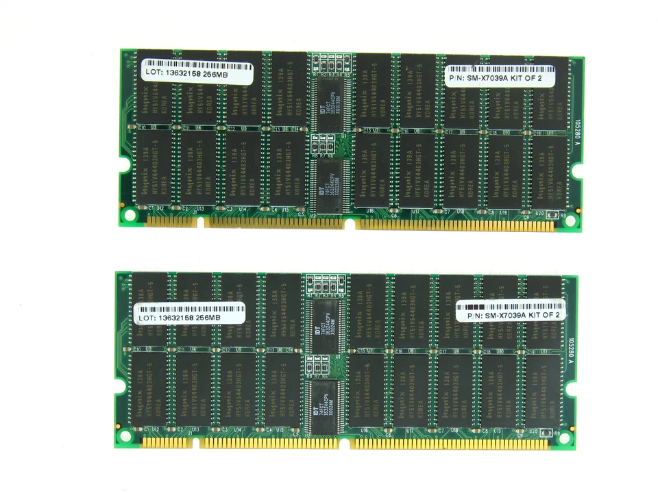 Kit de memoria RAM Sun 512 MB (2x 256 MB) X7039A 370-3799 de terceros Foto 1 de 1