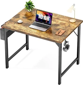 31'' Brown Home Office Computer Wood Writing Desk Corner Executive Work Table - Picture 1 of 9