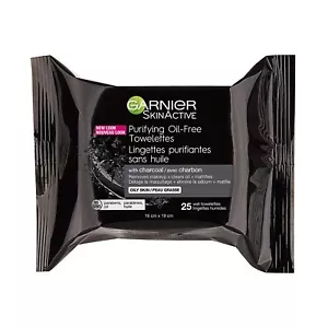 Garnier SkinActive Purifying Oil-Free Towelettes with Charcoal 25 count - Picture 1 of 3