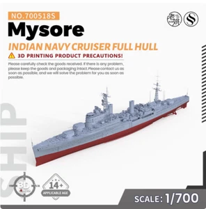 SSMODEL SSC700518/S 1/700 military model Indian light cruiser Mysore - Picture 1 of 7