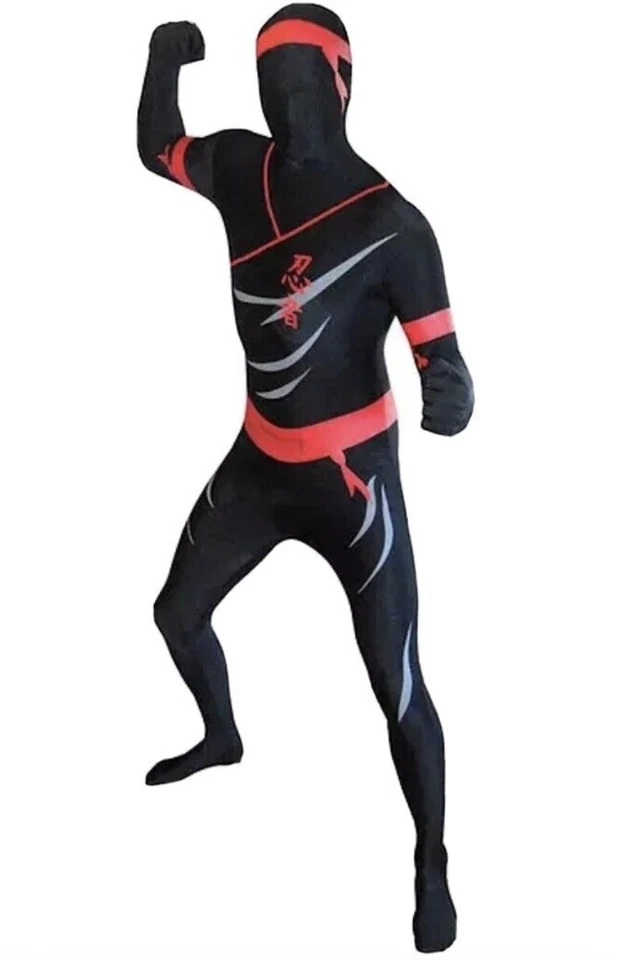 Ninja Morphsuit Para Hombres Vestido Elegante Disfraz Talla XL Despedida de soltero Dardos Halloween Foto 1 de 1