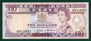 Fiji, Central Monetary Authority, $10, ND (1986), P-84a, VF - Picture 1 of 2