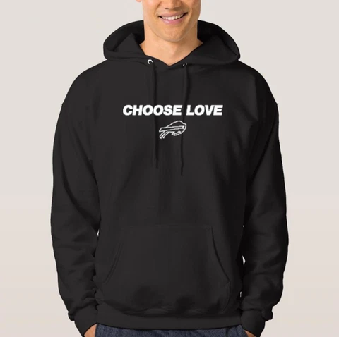 Buffalo Bills choose love Unisex Hoodie Football Super Bowl Team Champs 2022 Cover