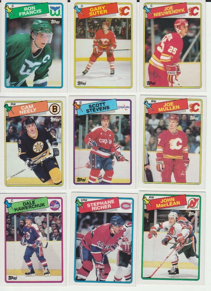1988-89 Topps Hockey SET BREAK singles - stars, commons, Hall of Famers - Image 1 of 1