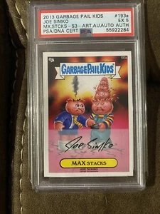 2013 Topps Garbage Pail Kids Max Stacks- Adam Bomb PSA 5 Signed Joe Simko! Rare - Picture 1 of 4