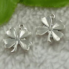 Free Ship 360 pcs tibet silver four - leaf clover charms 17x15mm B3360