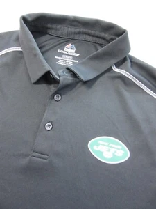 Camisa Polo New York Jets Para Hombre Talla XL NFL Genial Base Rendimiento Negra Corta Slv - Imagen 1 de 9