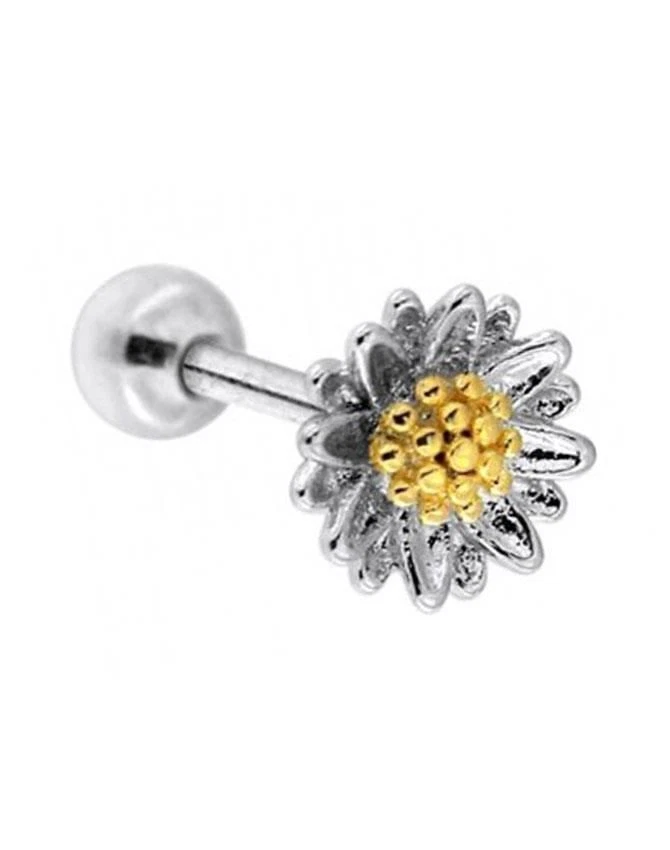 316L 手术钢耳软骨 Tragus 螺旋环 花 16 号 16G — 第 1/1 张图片