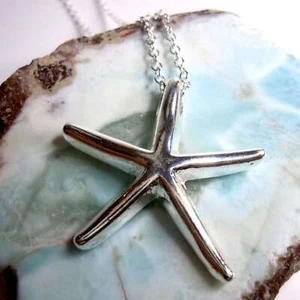 Colgante estrella de mar de plata 925 con cadena - Imagen 1 de 5