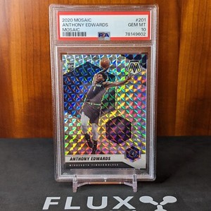 ANTHONY EDWARDS 🔥 2020-21 Mosaic 201 SILVER MOSAIC Rookie RC - PSA 10 💎 Gem Mt