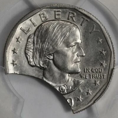1979 PCGS MS63 Large 22% Clipped Planchet Susan B Anthony Dollar Mint Error Rare - Image 1 of 4