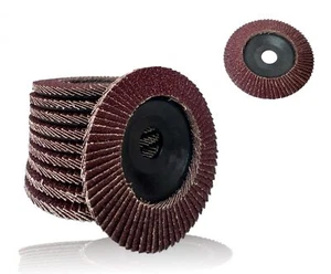 Kit 10 Dischi Disco Lamellari Abrasivi per smerigliatrice da 115mm per sgrossare - Foto 1 di 6