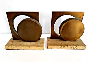 Fermalibri vintage W. Macowski metà secolo moderno MCM architettonico - Foto 1 di 10