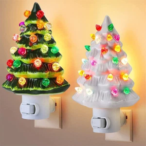 Electric Resin Christmas Tree Wall Hanging Light Bedside Night Light - Afbeelding 1 van 6