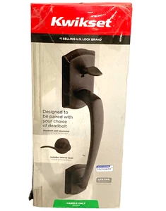 Kwikset Door Handleset with Tustin Door Handle Venetian Bronze 815PTHXTNL11PRBP - Picture 1 of 10