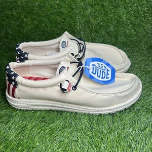 Hey Dude Wally Americana 40687-1LB Bandera EE. UU. Tallas Nuevo Off White Talla 13 - Imagen 1 de 7