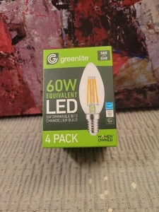 4 pack 60W 5W E12 Greenlite Dimmable LED chandelier Ceiling Fan Light Bulb Bulbs - Picture 1 of 4