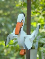 Pelican Mini Whirligigs Whirligig Windmill Yard Art Hand made from wood