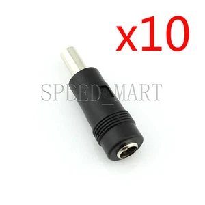 10 x Conector adaptador de enchufe macho de alimentación de CC 5,5x2,1 mm hembra a 5,5 mm x 2,5 mm - Imagen 1 de 4
