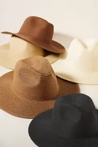 ScarvesMe Women's Wide Brim Handmade Summer Floppy Straw Sun Hat - Picture 1 of 4