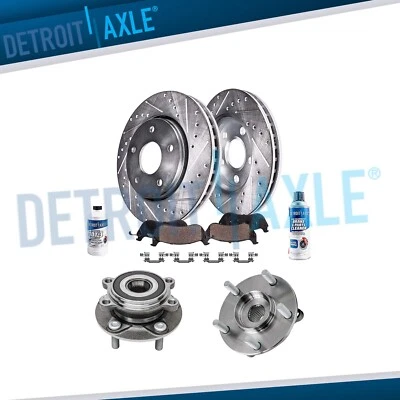 Front Drilled Rotors Pads Wheel Bearing Hubs for 2014 - 2018 Mazda 3 Sport CX-3 - Image 1 of 4