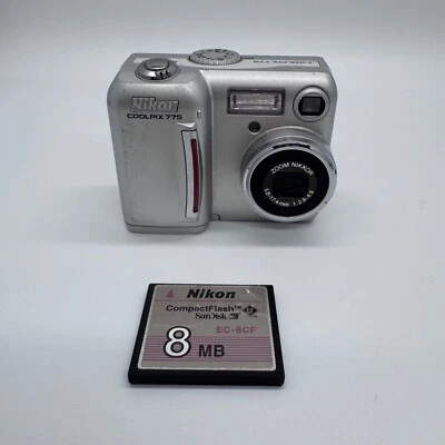 Nikon Coolpix 775 2.0MP Digital Camera Compact Point & Shoot w CF Card Tested - Image 1 of 4