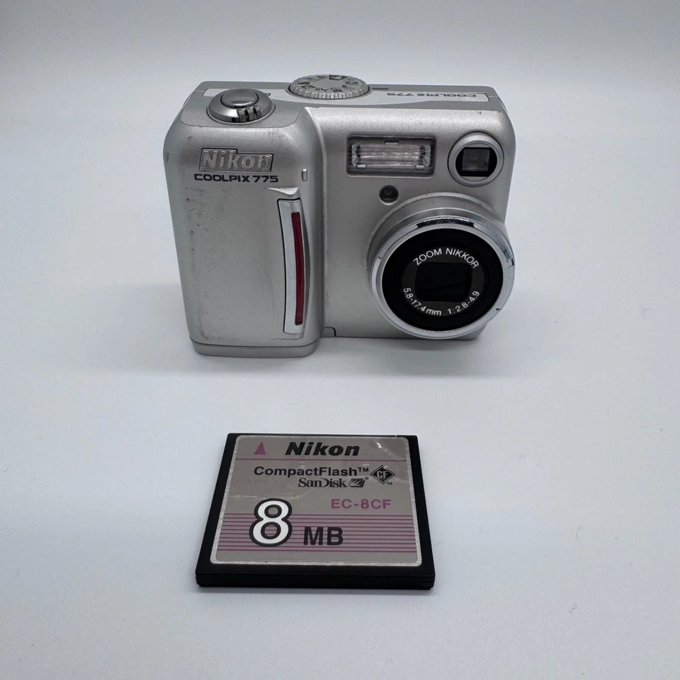 Nikon Coolpix 775 2.0MP Digital Camera Compact Point & Shoot w CF Card Tested - Image 1 of 4