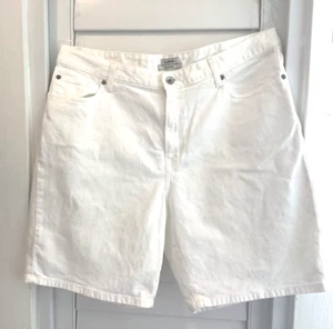 Bermuda da passeggio bianchi nuovi senza etichette LL Bean cotone taglia 16 regolari - Foto 1 di 20