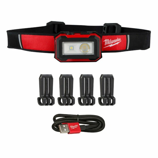 Milwaukee 2012R 450 lm Rechargeable Magnetic Headlamp - Red (2012R)
