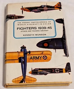 Kenneth Munson FIGHTERS 1939-45 pocket encyclopedia US ED1 hardcover DJ 1969 - Picture 1 of 12