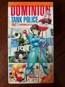 Dominion Tank Police Teil 2 VHS 1992 U.S. MANGA CORPS Brandneu Versiegelt - Bild 1 von 7