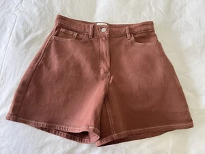 WILFRED FREE | Women’s SZ 0 | Brick Red Contemporary Shorts | Twill High Rise - Picture 1 of 8