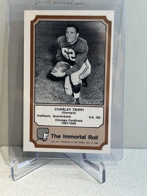 1974 Fleer Team Cloth Patch Stickers The Immortal Roll Charley Trippi HOF - Image 1 of 2