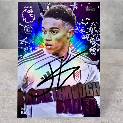 Josh King Fulham Rookie Signed Autograph Auto Card Topps Premier League 2026 - Image 1 of 2