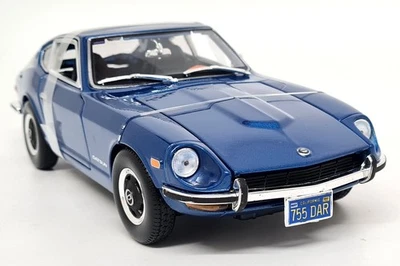 Maisto 1/18 Datsun 240Z Fairlady 1971 Metallic Blue Diecast Model Sports Car - Image 1 of 4