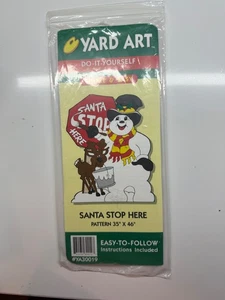 Yard Art Do It Yourself Wood Pattern SANTA STOP HERE Christmas Decor Vintage - Picture 1 of 1