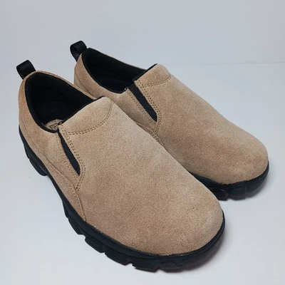 Zapatos para caminar Lands End de gamuza tostada sin cordones para mujer talla 7B 2442 Foto 1 de 4