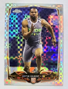 2014 Topps cromo Justin Gilbert X-Fractor novato Cleveland Browns #152 - Imagen 1 de 2