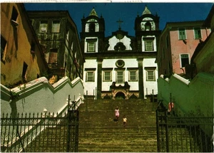 Cartolina Igreja Dos Passos Salvador Brasile timbrata vintage da collezione - Foto 1 di 2