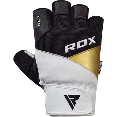 Guantes de Gimnasio RDX Piel de Vaca Cuero Levantamiento de Pesas Entrenamiento Agarre Nubuck Foto 1 de 4