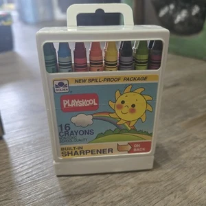 Playskool 1989 Vintage Buntstiftkoffer mit integriertem Anspitzer NEU - Bild 1 von 3