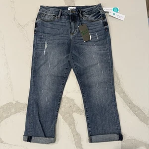 Studio Blue NWT Kenova Skinny Roll Cuff Capri Denim Jean Women’s Size 10 Indigo - Picture 1 of 9