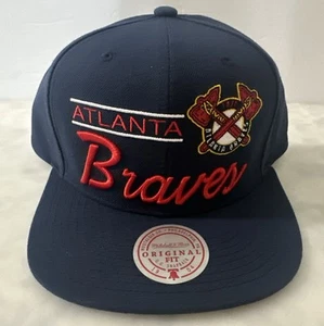 Atlanta Braves Mütze Mitchell & Ness Liberty Snapback Block Script Baseball Cap - Bild 1 von 5