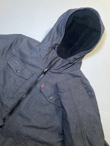Levi's Men's Soft Shell Hooded Graphite Sherpa Small LM1RN012 - Picture 1 of 7