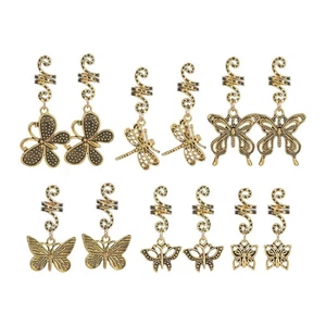 12Pcs Haar Ringe Für Zöpfe Haar Schmuck Dreadlocks Perlen Für Zöpfe Styling - Picture 1 of 6
